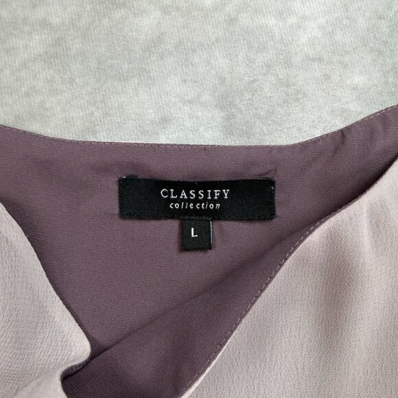 Sleeveless Light Pink Dress With Satin Accent - Picture 4 of 7